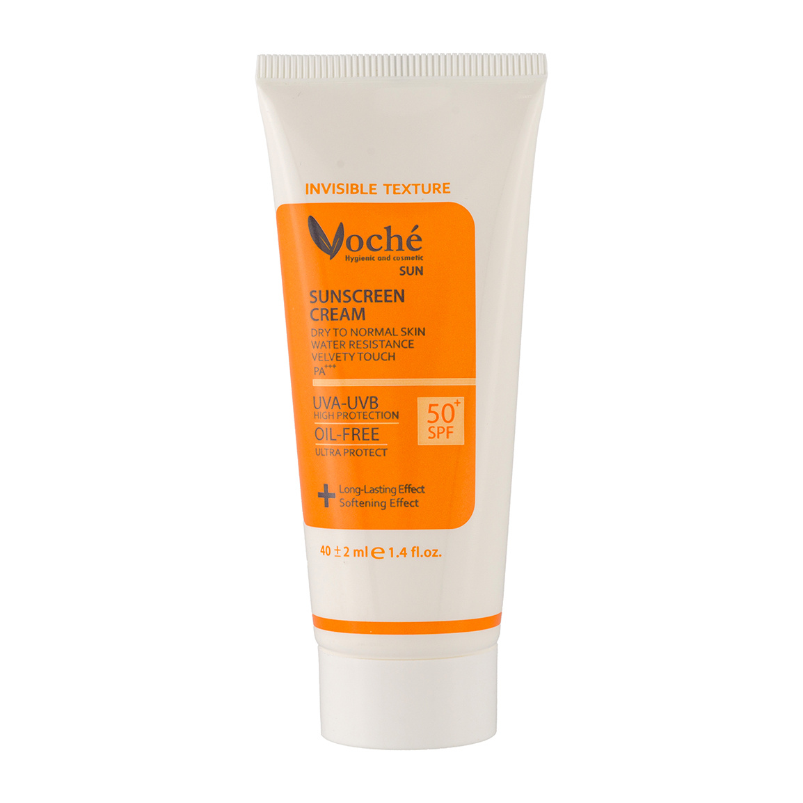 کرم ضد آفتاب SPF50 پوست های خشک و معمولی بی رنگ وچه